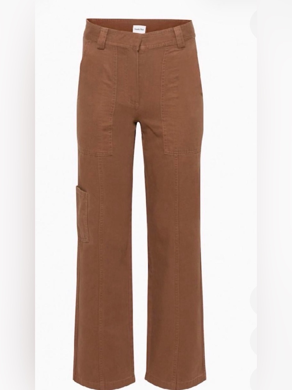 Aritzia Sunday Best Brown Straight Leg Utility Pants